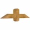Ekena Millwork Eugene Rough Sawn Timber Gable Bracket, Western Red Cedar, 36"W x 9"H x 4"D x 4"F, 6/12 Pitch GBW036X09X0404EUG00RWR - alternate 4